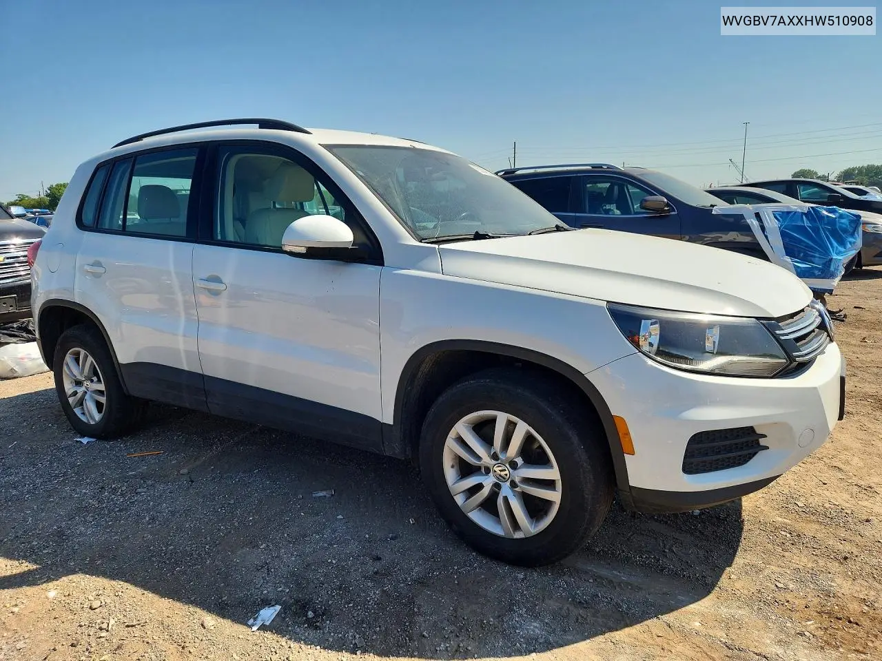 2017 Volkswagen Tiguan S VIN: WVGBV7AXXHW510908 Lot: 60041376
