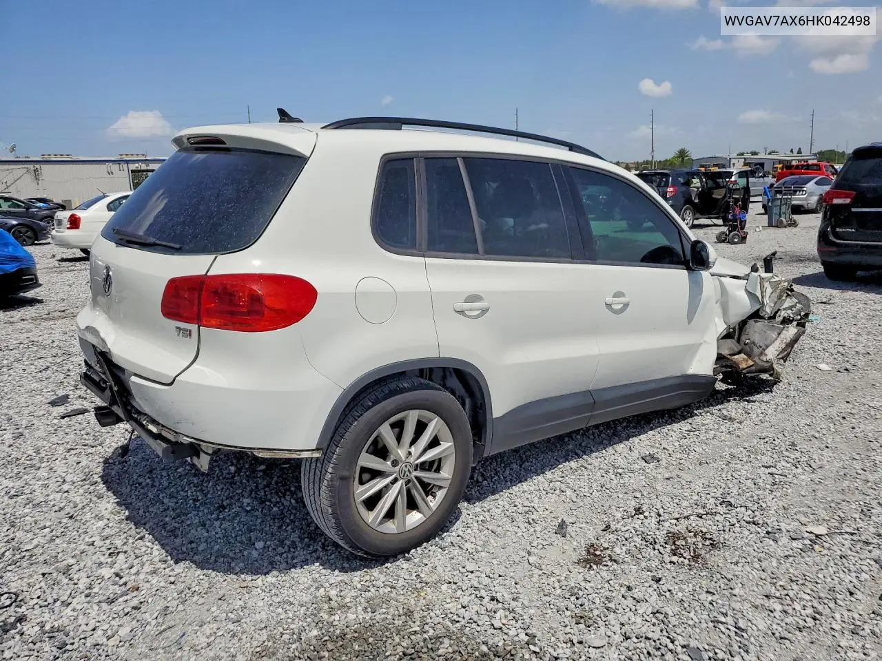 2017 Volkswagen Tiguan S VIN: WVGAV7AX6HK042498 Lot: 60554896