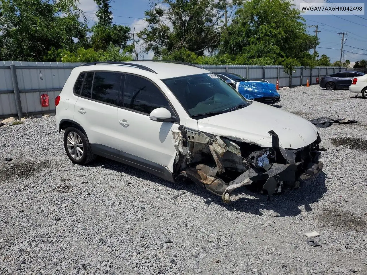 2017 Volkswagen Tiguan S VIN: WVGAV7AX6HK042498 Lot: 60554896
