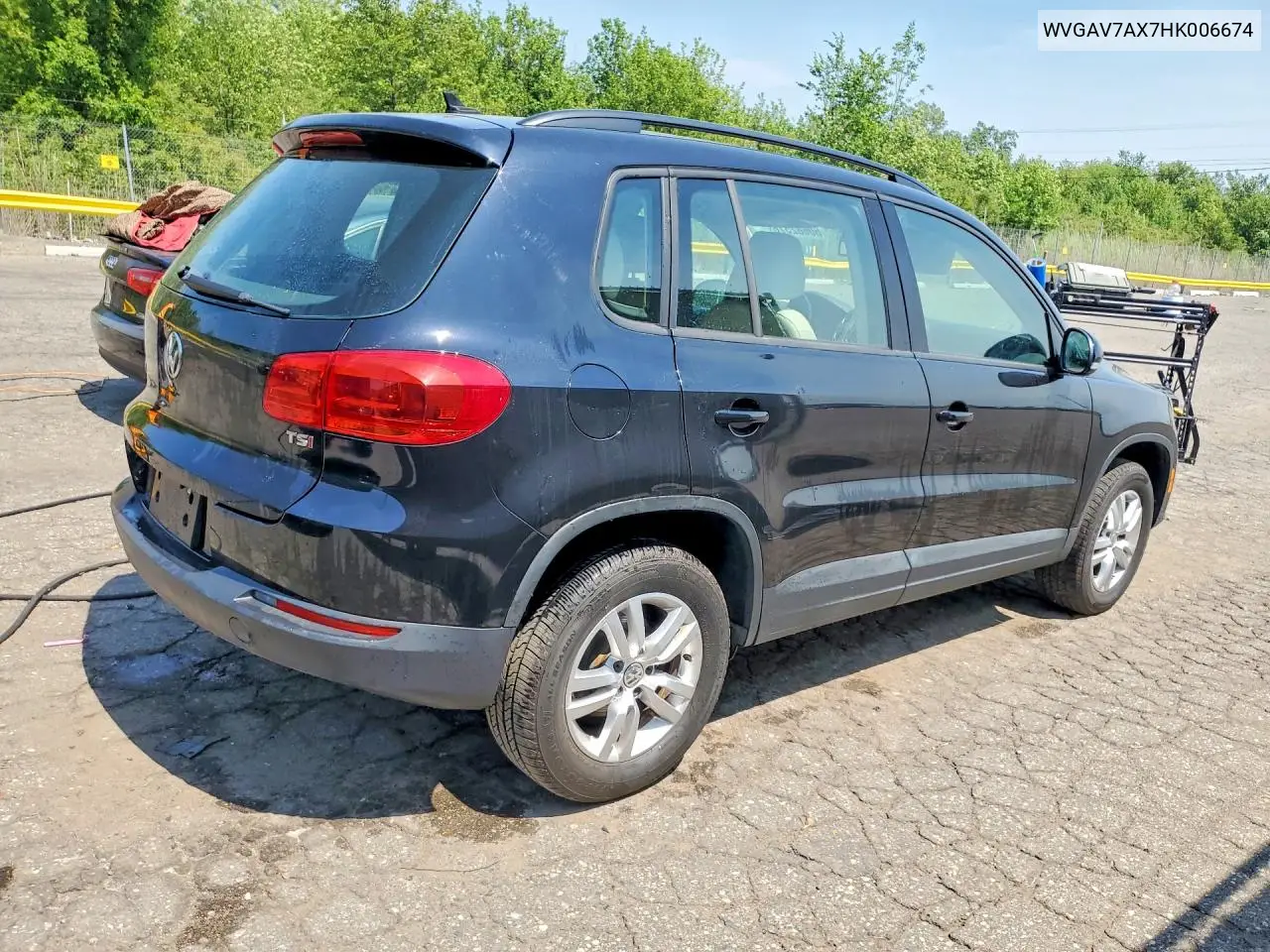 2017 Volkswagen Tiguan S VIN: WVGAV7AX7HK006674 Lot: 60682576