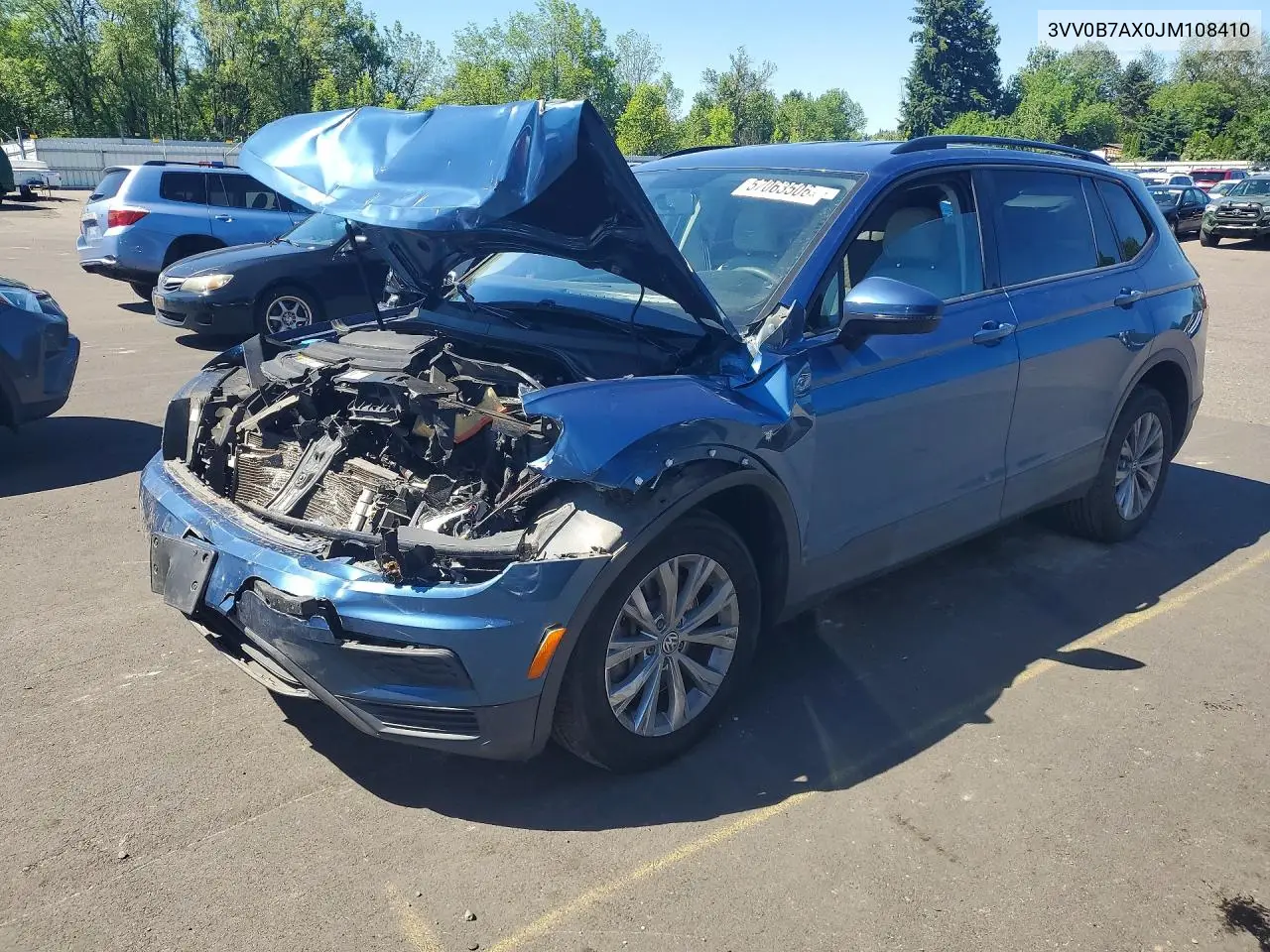 2018 Volkswagen Tiguan S VIN: 3VV0B7AX0JM108410 Lot: 57063506