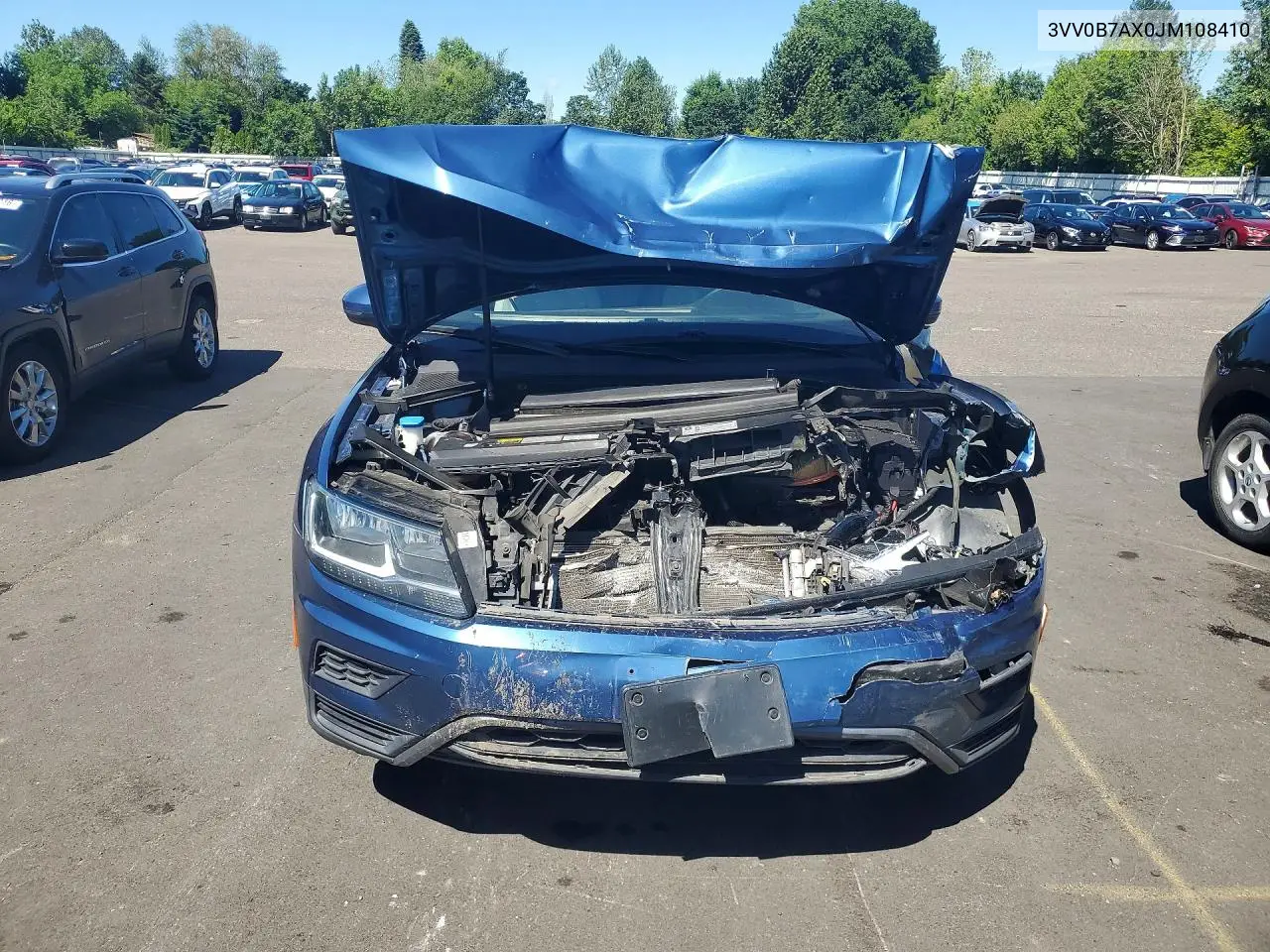 2018 Volkswagen Tiguan S VIN: 3VV0B7AX0JM108410 Lot: 57063506