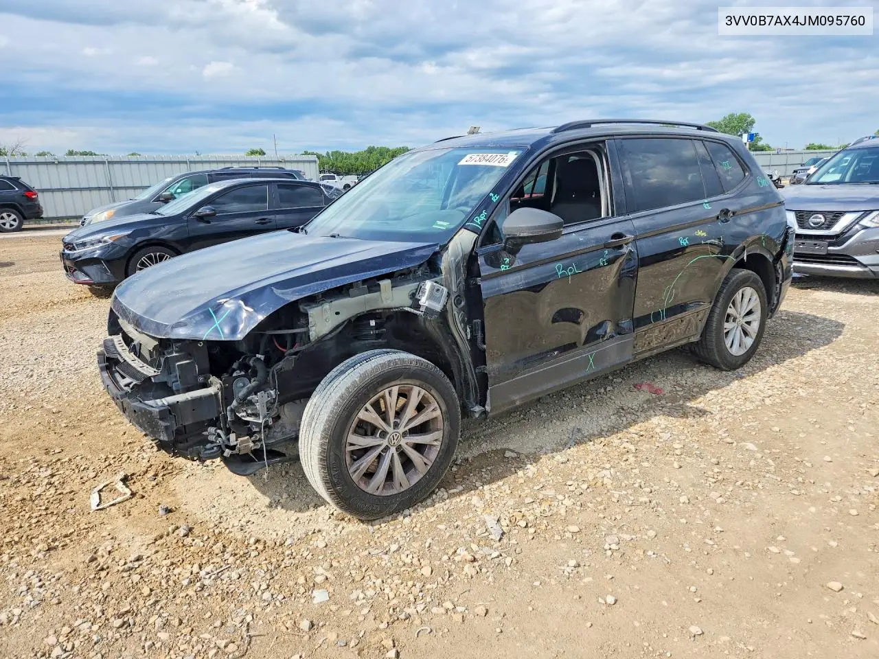 2018 Volkswagen Tiguan S VIN: 3VV0B7AX4JM095760 Lot: 57384076
