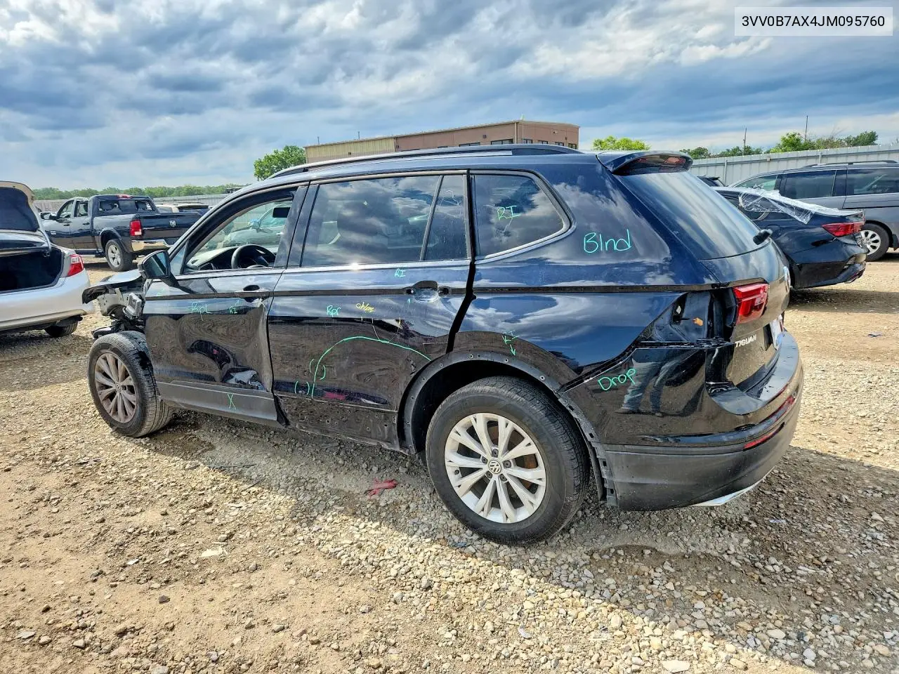 2018 Volkswagen Tiguan S VIN: 3VV0B7AX4JM095760 Lot: 57384076
