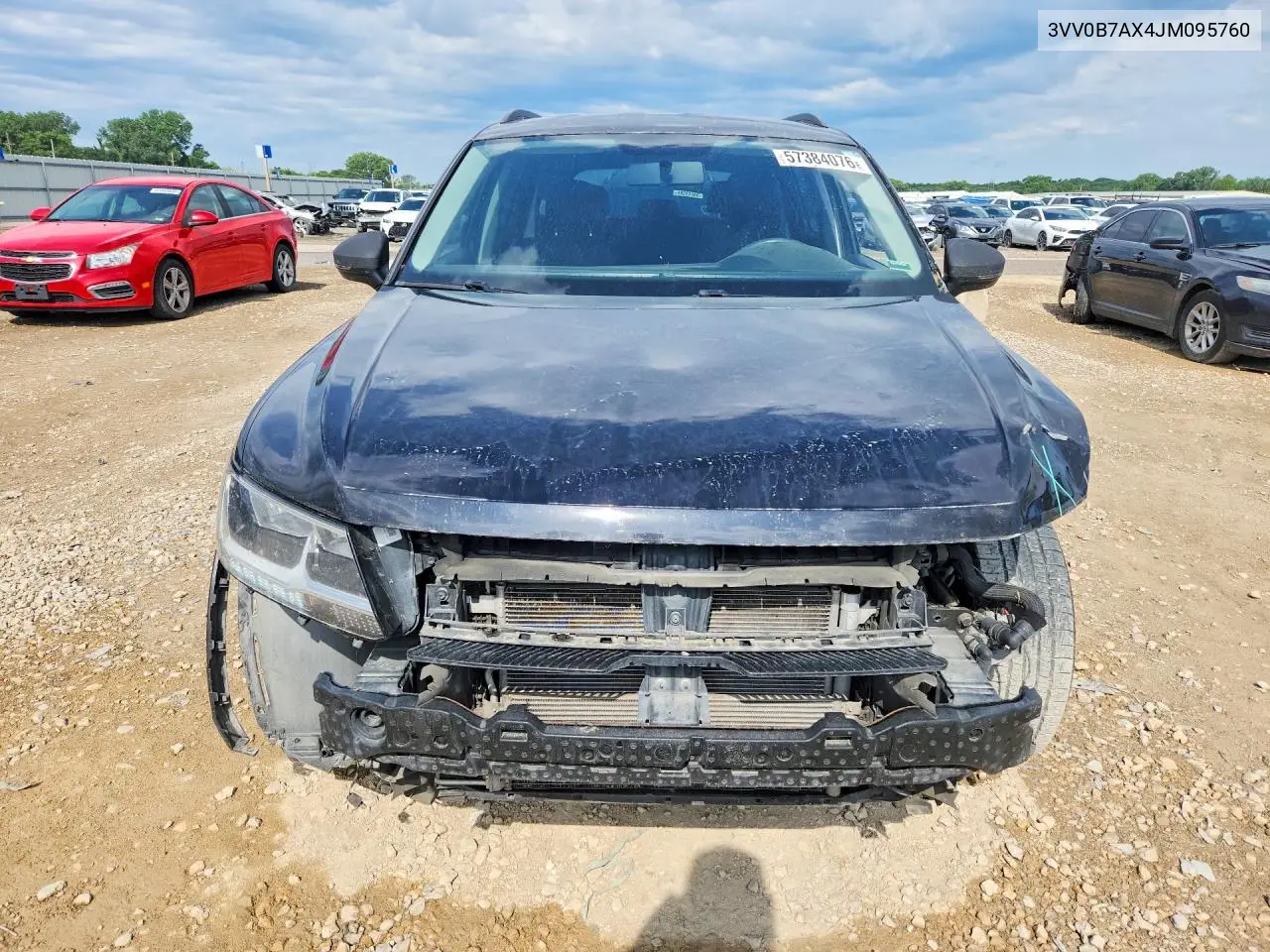 2018 Volkswagen Tiguan S VIN: 3VV0B7AX4JM095760 Lot: 57384076