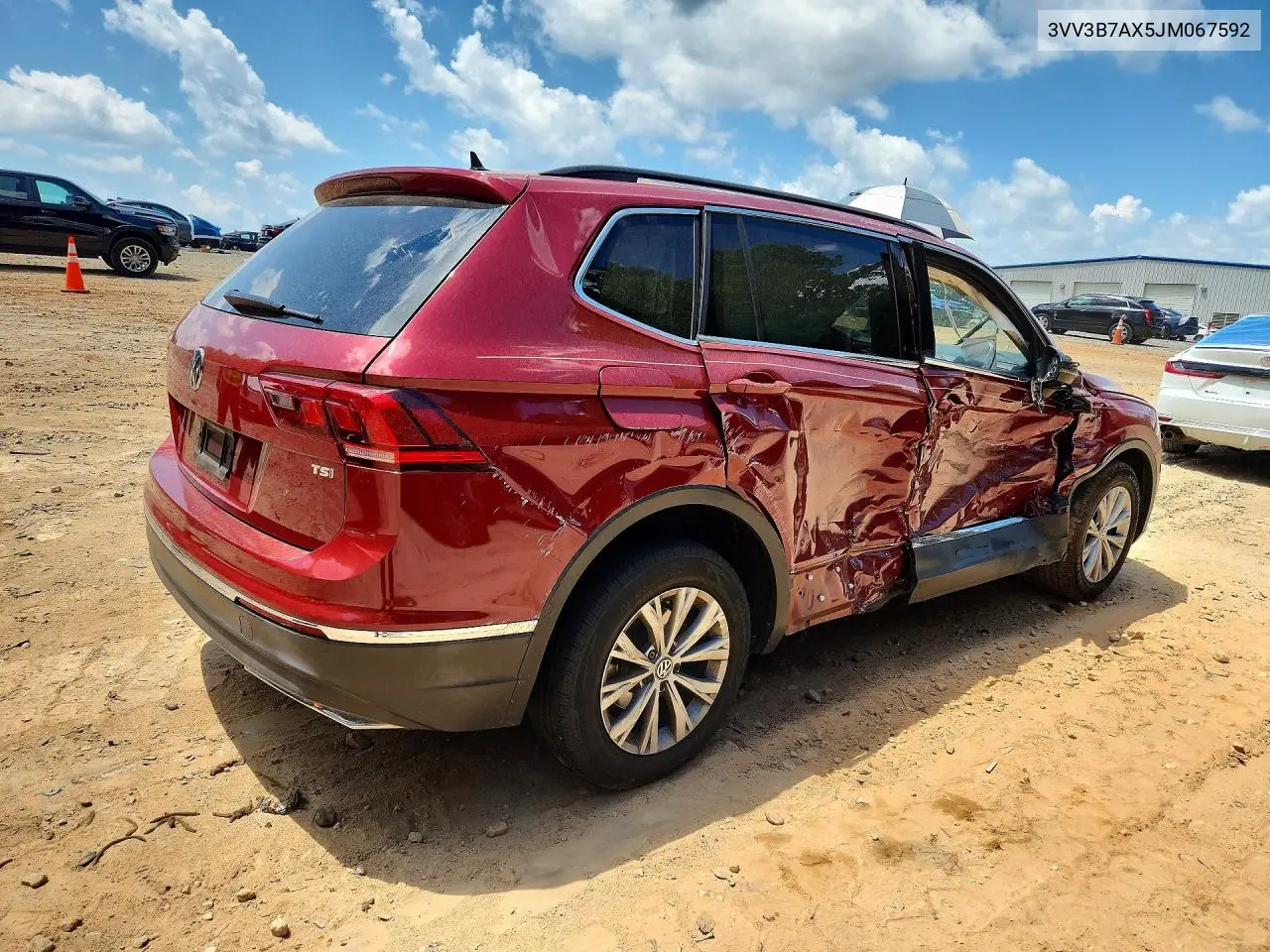 2018 Volkswagen Tiguan Se VIN: 3VV3B7AX5JM067592 Lot: 60237346