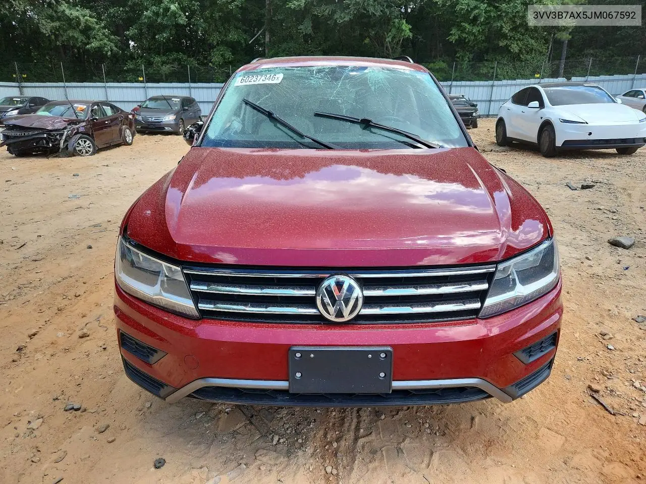 2018 Volkswagen Tiguan Se VIN: 3VV3B7AX5JM067592 Lot: 60237346