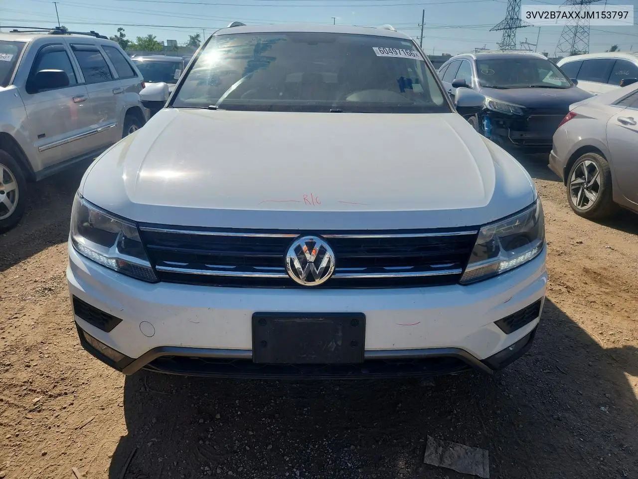 2018 Volkswagen Tiguan Se/Sel VIN: 3VV2B7AXXJM153797 Lot: 60497166