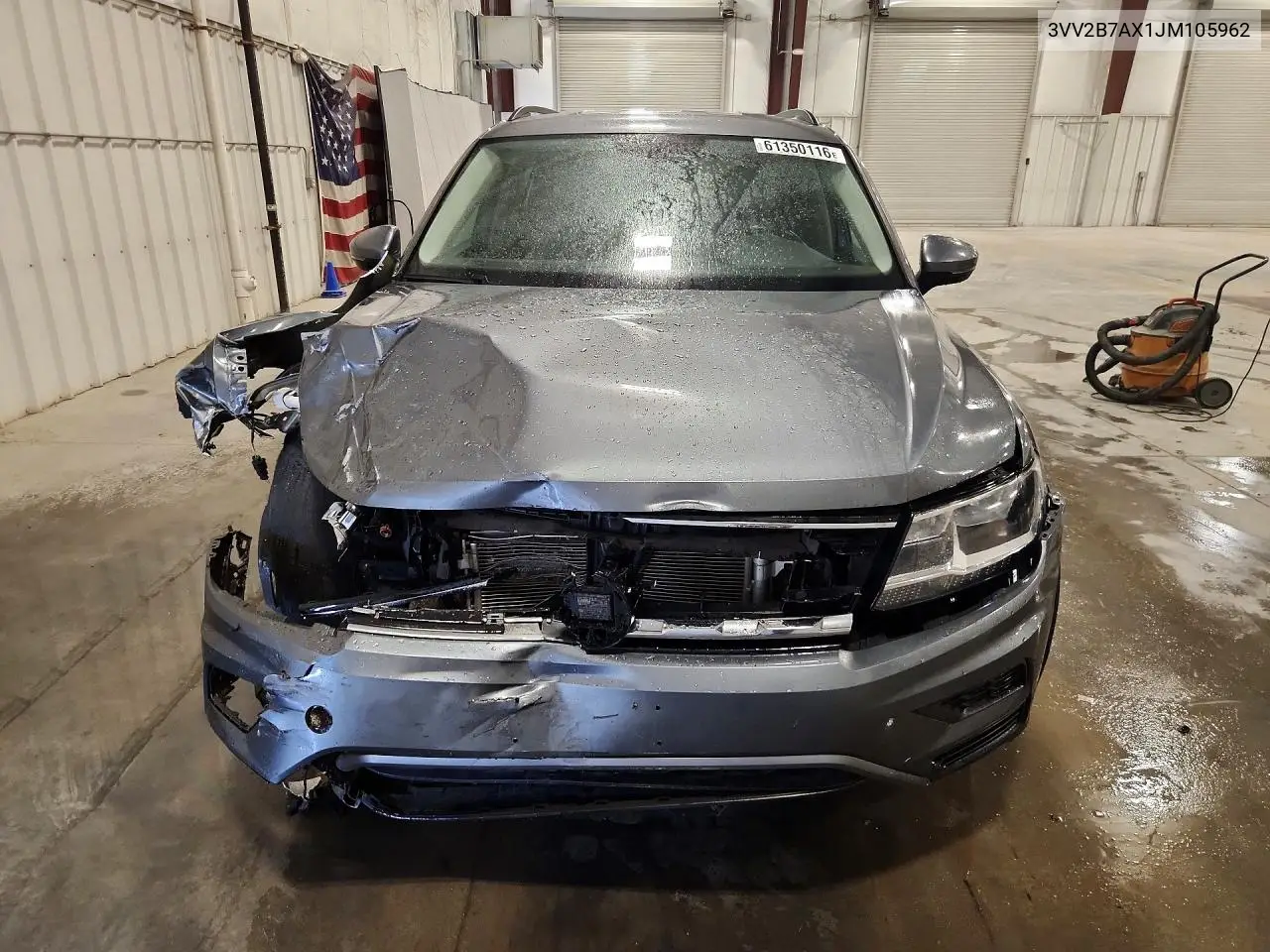 2018 Volkswagen Tiguan Se VIN: 3VV2B7AX1JM105962 Lot: 61350116