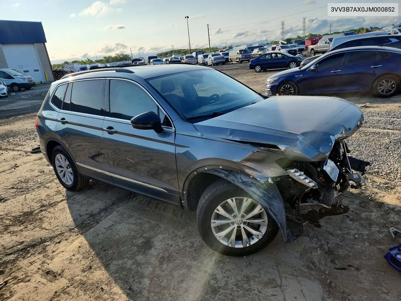 2018 Volkswagen Tiguan Se VIN: 3VV3B7AX0JM000852 Lot: 61918346