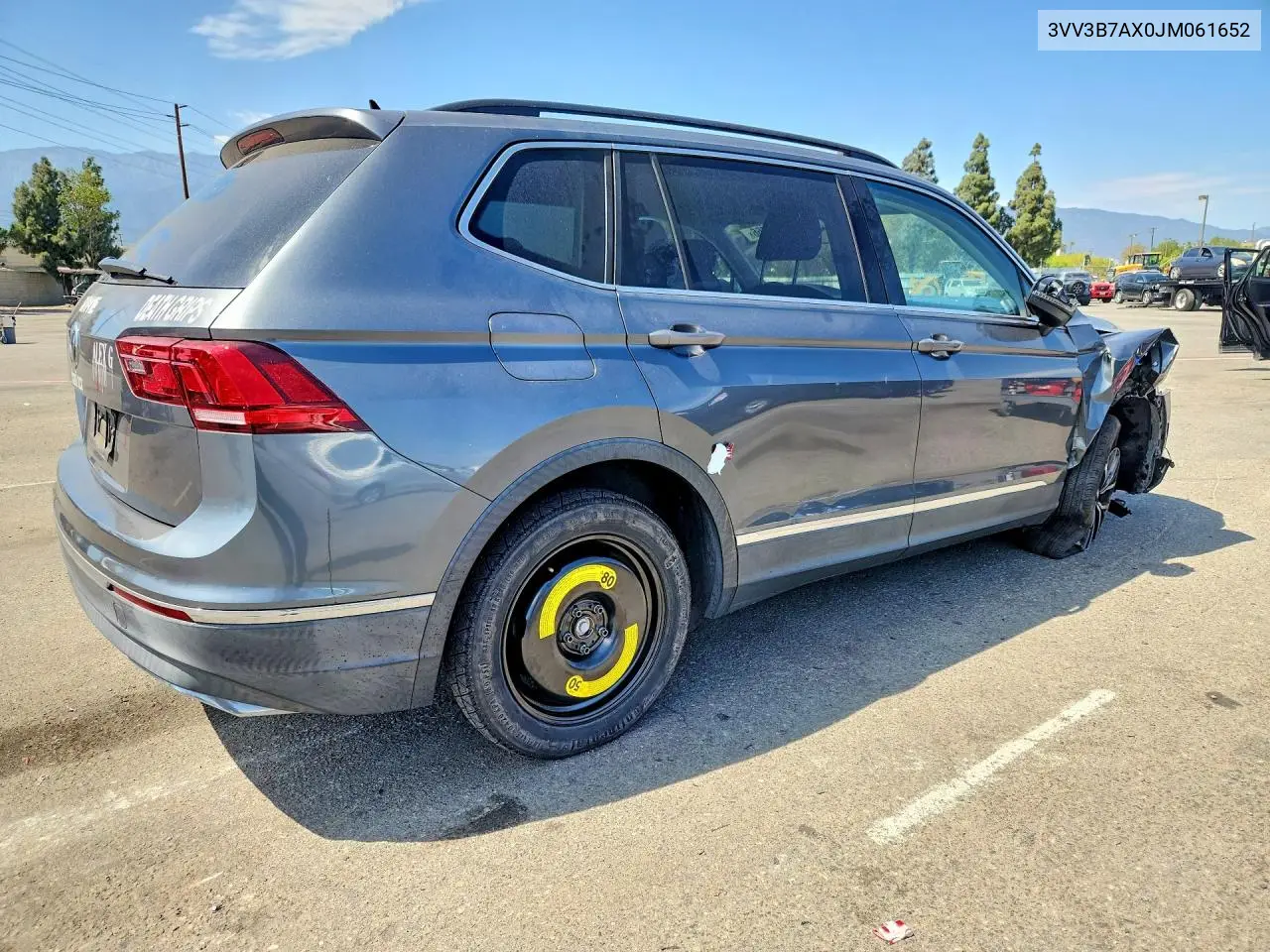 2018 Volkswagen Tiguan Se VIN: 3VV3B7AX0JM061652 Lot: 62045756