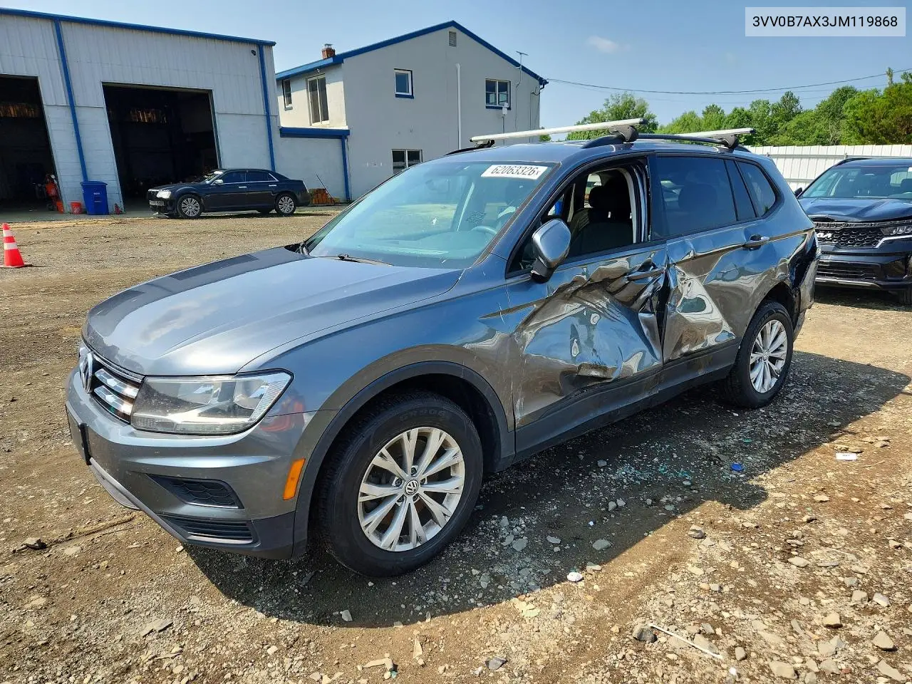 2018 Volkswagen Tiguan S VIN: 3VV0B7AX3JM119868 Lot: 62063326