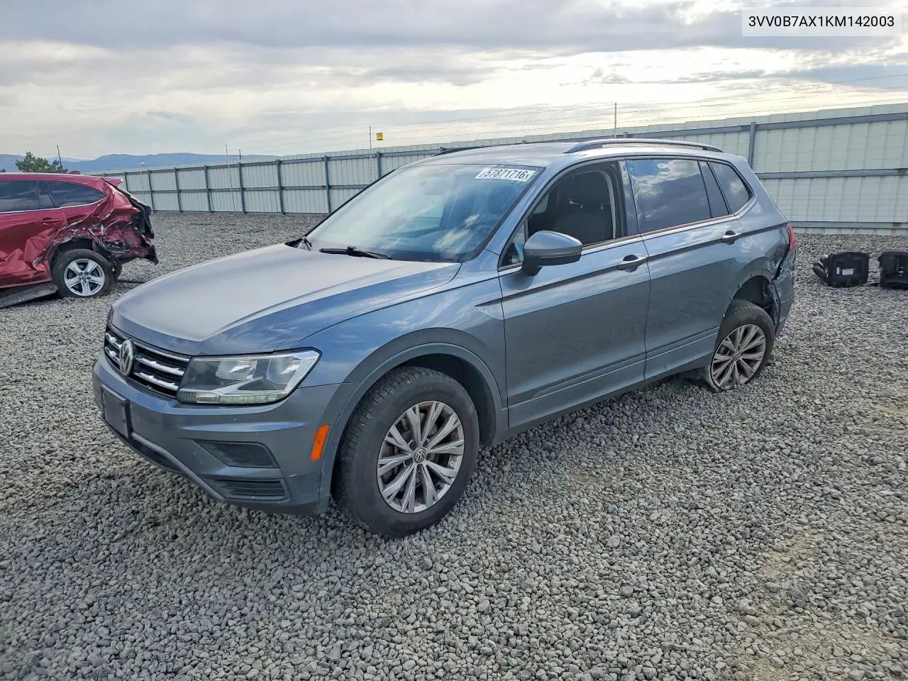 2019 Volkswagen Tiguan S VIN: 3VV0B7AX1KM142003 Lot: 57871716