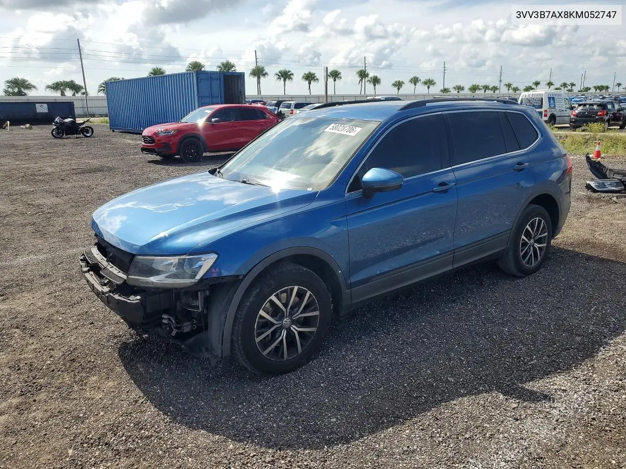 2019 Volkswagen Tiguan Se VIN: 3VV3B7AX8KM052747 Lot: 58028706
