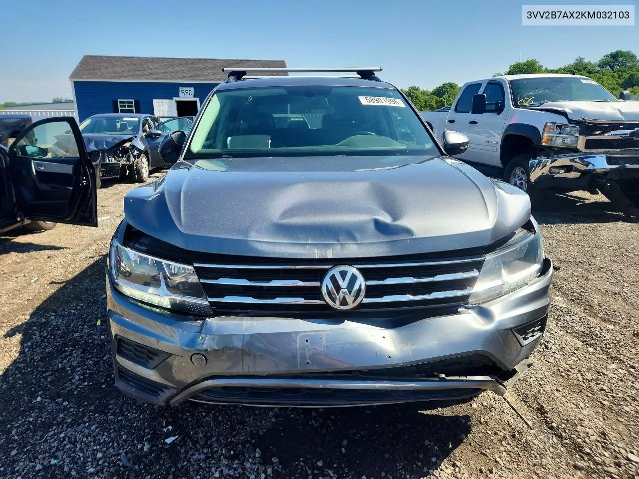 2019 Volkswagen Tiguan Se VIN: 3VV2B7AX2KM032103 Lot: 58901996