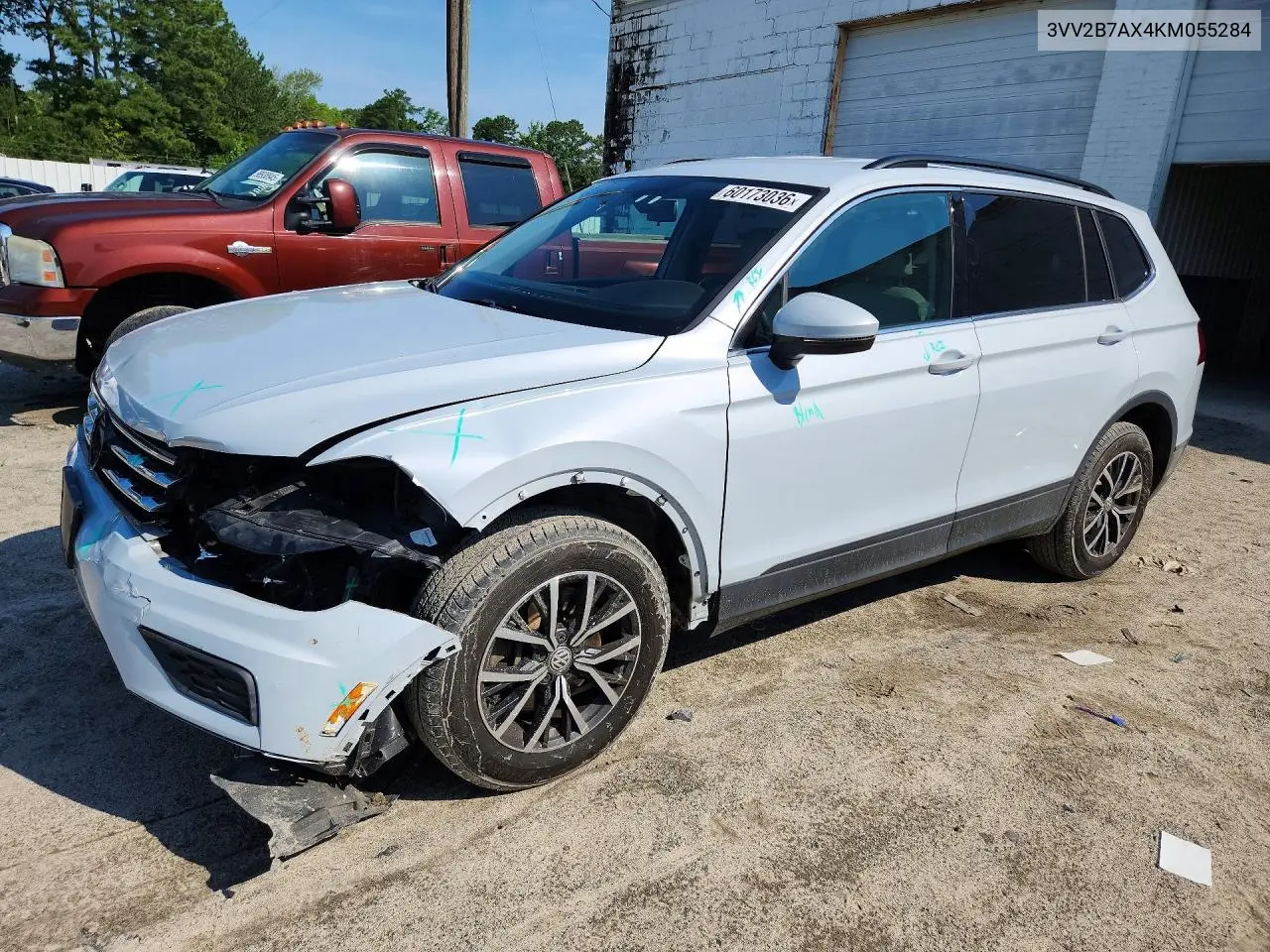 2019 Volkswagen Tiguan Se VIN: 3VV2B7AX4KM055284 Lot: 60173036