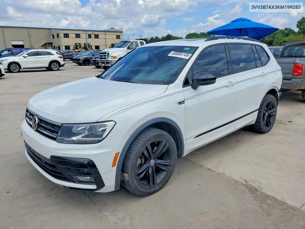 2019 Volkswagen Tiguan Se VIN: 3VV3B7AX3KM199283 Lot: 60806146