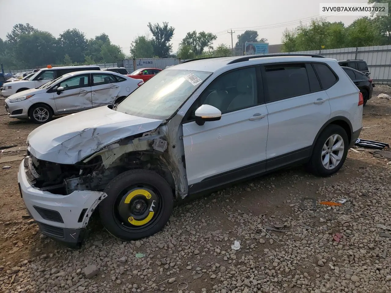 2019 Volkswagen Tiguan S VIN: 3VV0B7AX6KM037022 Lot: 61066816
