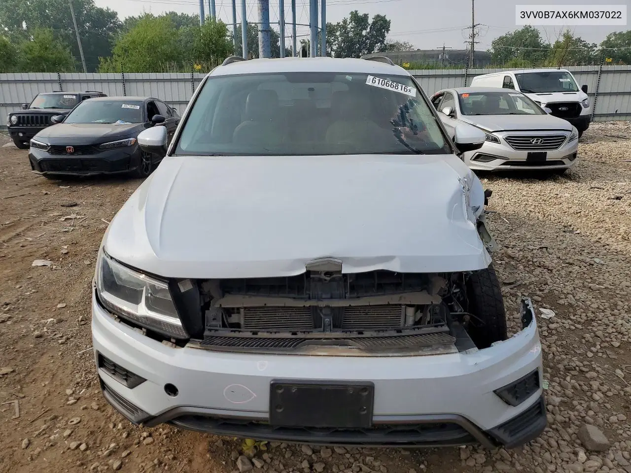 2019 Volkswagen Tiguan S VIN: 3VV0B7AX6KM037022 Lot: 61066816