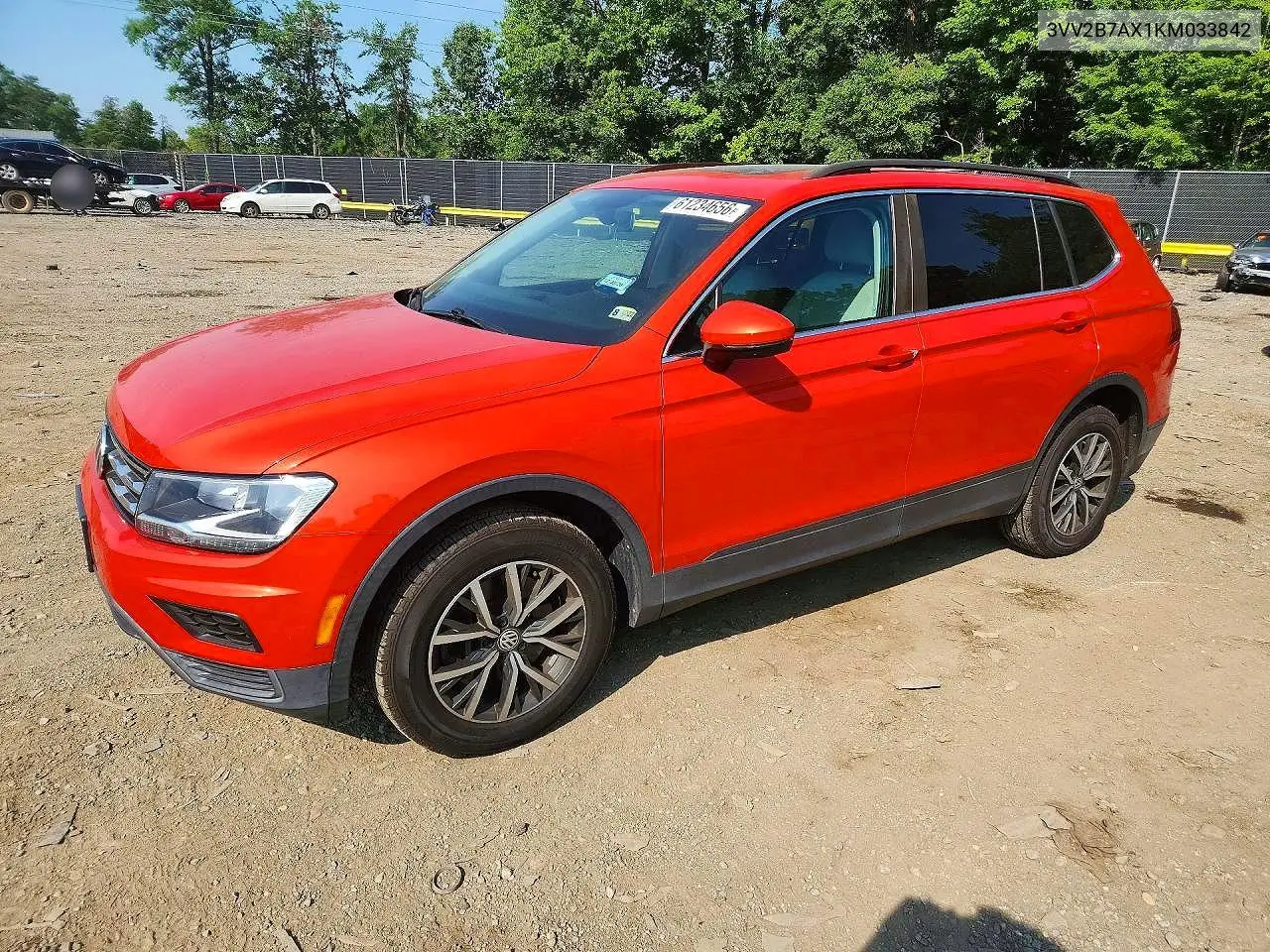 2019 Volkswagen Tiguan Se VIN: 3VV2B7AX1KM033842 Lot: 61234656