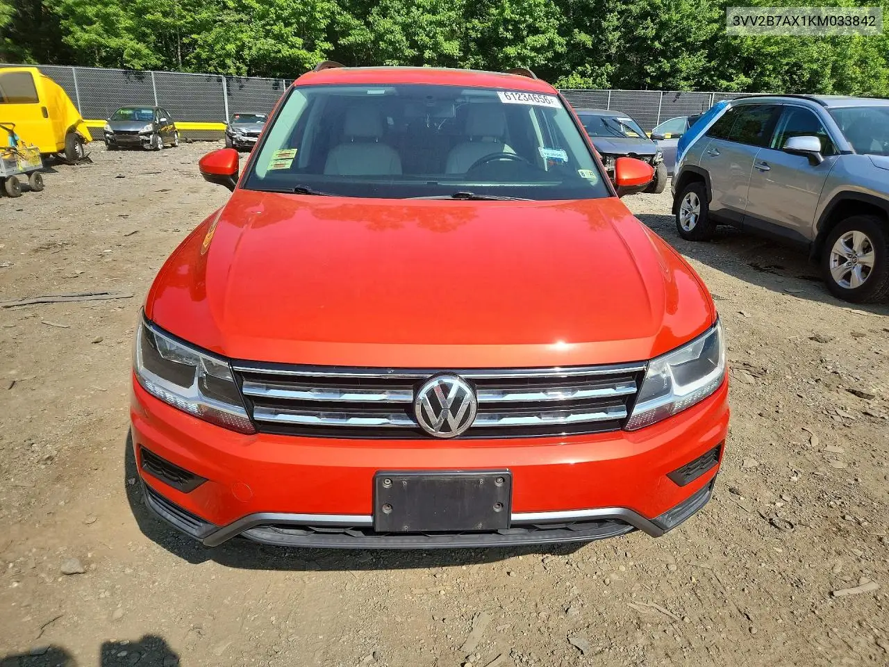 2019 Volkswagen Tiguan Se VIN: 3VV2B7AX1KM033842 Lot: 61234656