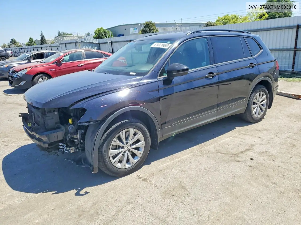 2019 Volkswagen Tiguan S VIN: 3VV1B7AX7KM083818 Lot: 61411866