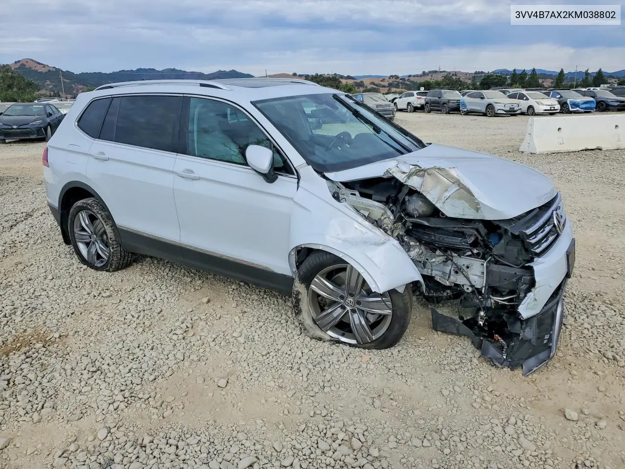 2019 Volkswagen Tiguan Sel Premium VIN: 3VV4B7AX2KM038802 Lot: 61426966