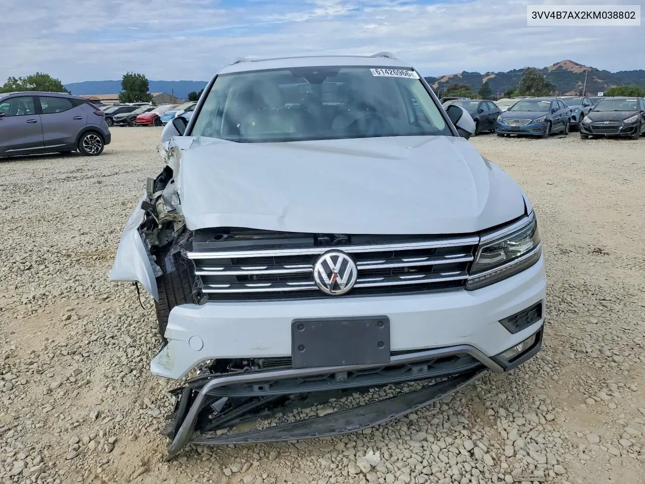 2019 Volkswagen Tiguan Sel Premium VIN: 3VV4B7AX2KM038802 Lot: 61426966
