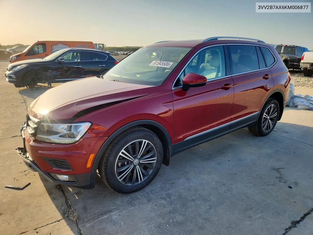 2019 Volkswagen Tiguan Se VIN: 3VV2B7AX6KM006877 Lot: 61545606