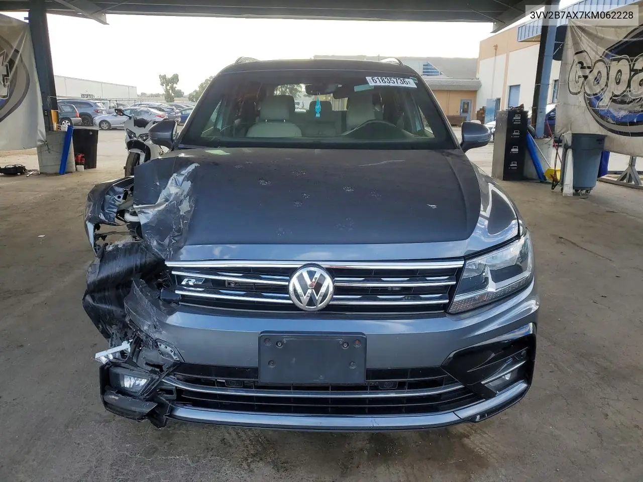 2019 Volkswagen Tiguan Se VIN: 3VV2B7AX7KM062228 Lot: 61835736