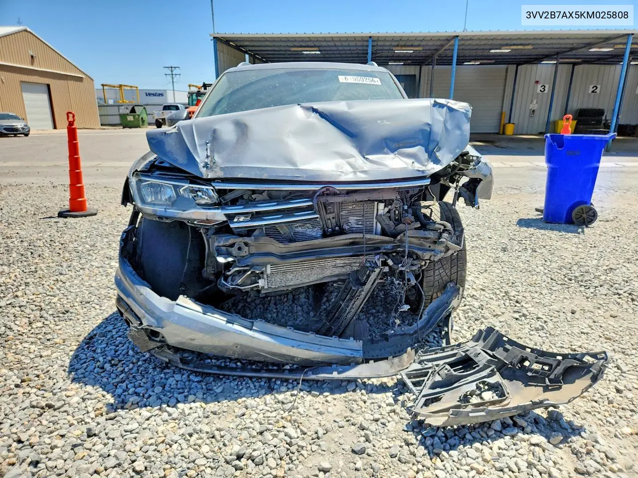 2019 Volkswagen Tiguan Se VIN: 3VV2B7AX5KM025808 Lot: 61900256