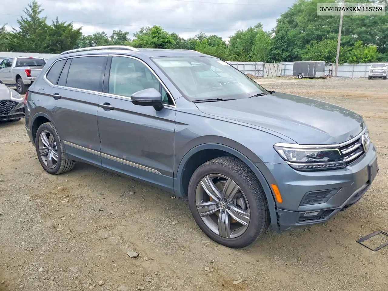2019 Volkswagen Tiguan Sel Premium VIN: 3VV4B7AX9KM155759 Lot: 62135846