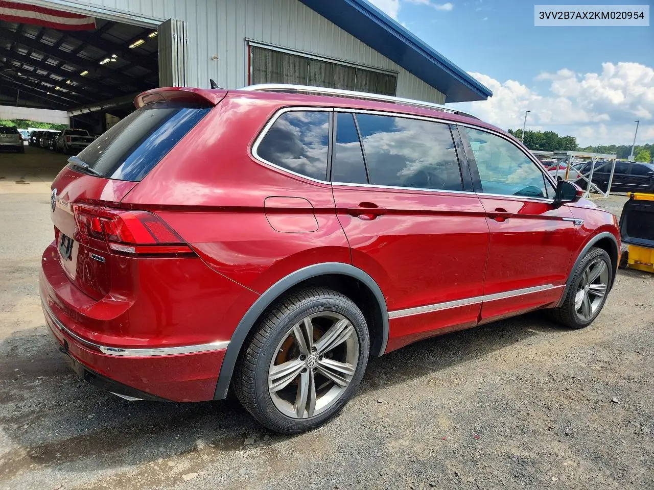 2019 Volkswagen Tiguan Se VIN: 3VV2B7AX2KM020954 Lot: 62387146