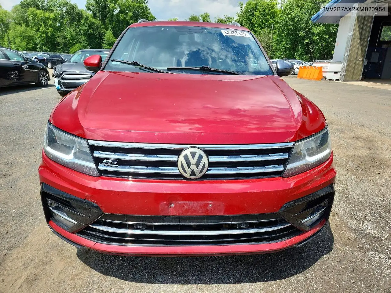 2019 Volkswagen Tiguan Se VIN: 3VV2B7AX2KM020954 Lot: 62387146