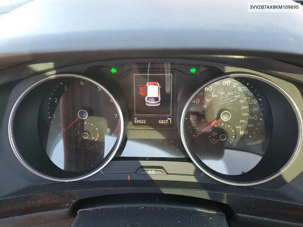 3VV2B7AX8KM109895 2019 Volkswagen Tiguan Se