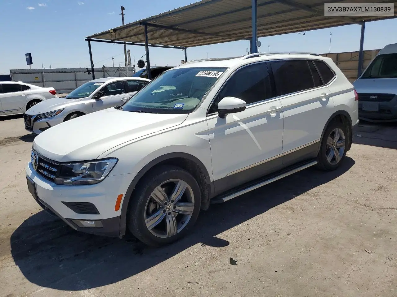 2020 Volkswagen Tiguan Se VIN: 3VV3B7AX7LM130839 Lot: 55980756