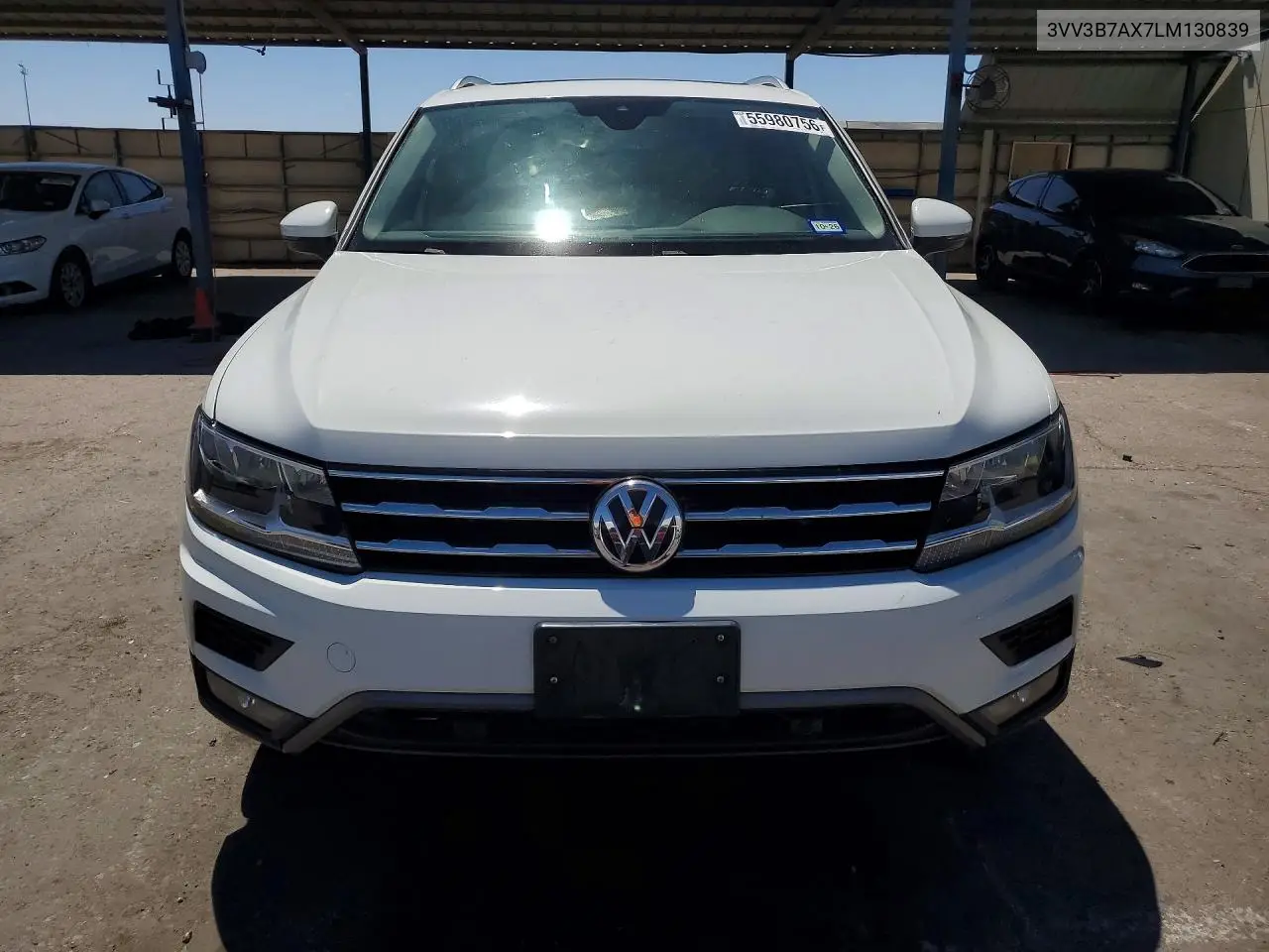 2020 Volkswagen Tiguan Se VIN: 3VV3B7AX7LM130839 Lot: 55980756