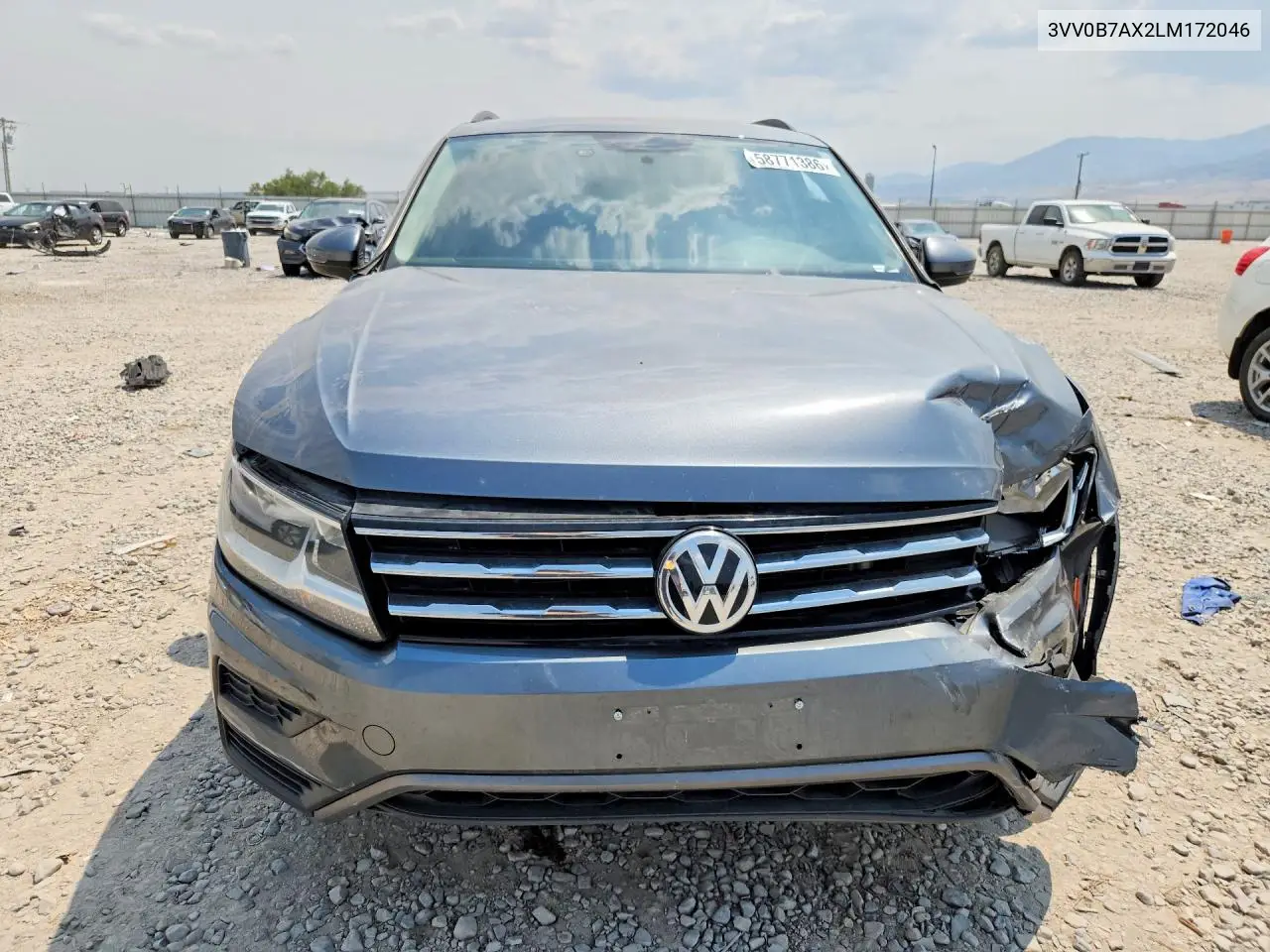 2020 Volkswagen Tiguan S VIN: 3VV0B7AX2LM172046 Lot: 58771386