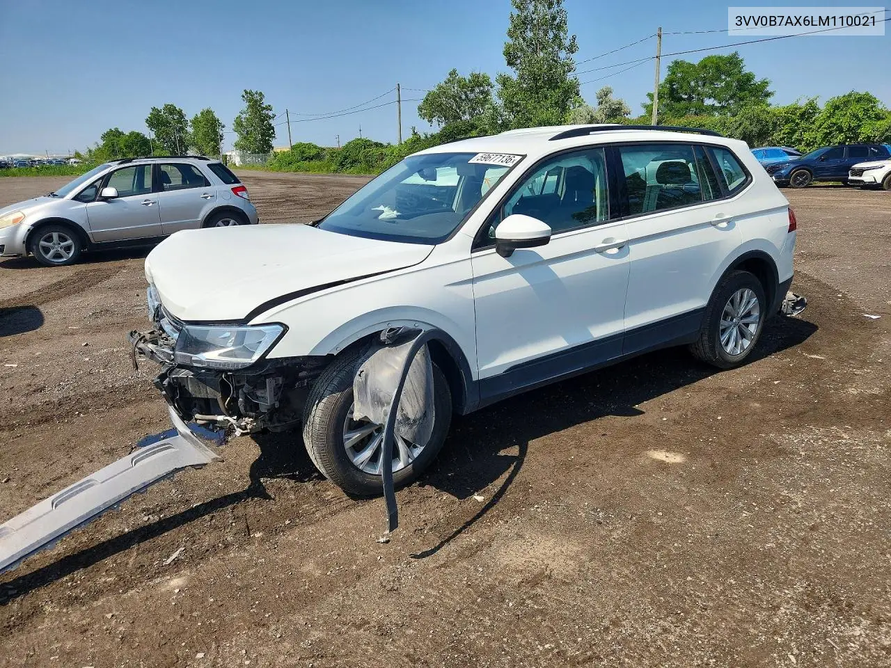 2020 Volkswagen Tiguan S VIN: 3VV0B7AX6LM110021 Lot: 59677136