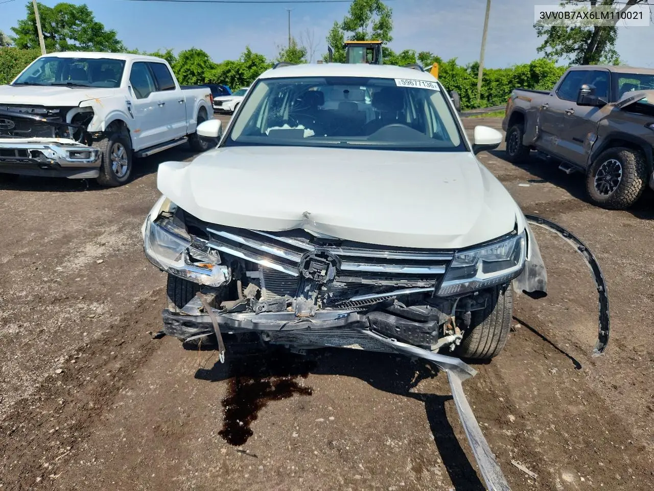 2020 Volkswagen Tiguan S VIN: 3VV0B7AX6LM110021 Lot: 59677136