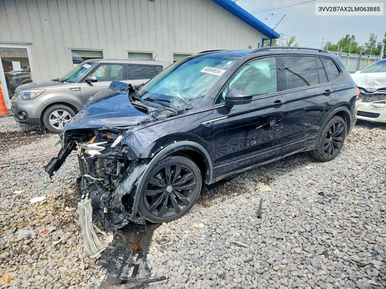 2020 Volkswagen Tiguan Se VIN: 3VV2B7AX2LM063885 Lot: 60699856