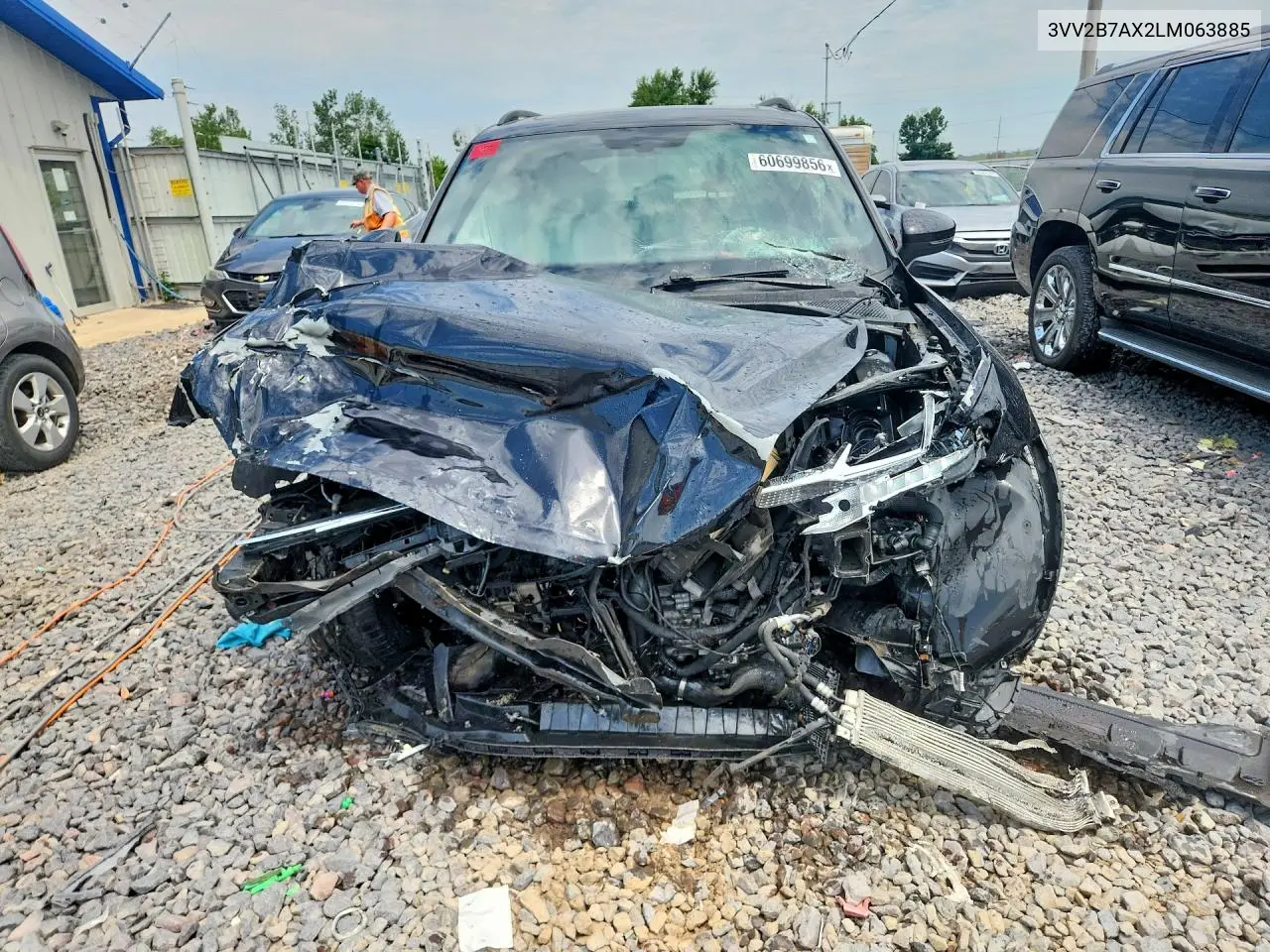 2020 Volkswagen Tiguan Se VIN: 3VV2B7AX2LM063885 Lot: 60699856