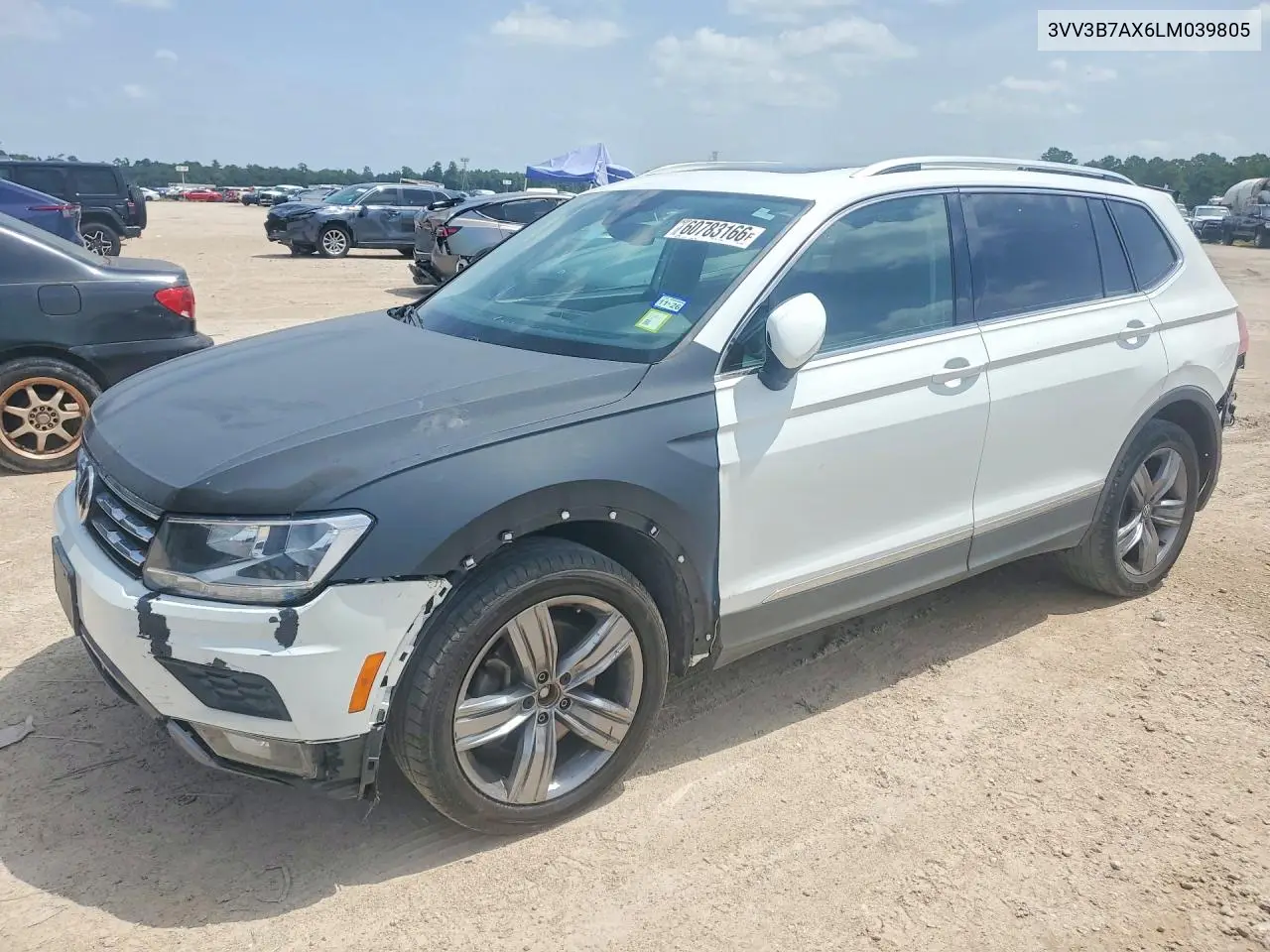 2020 Volkswagen Tiguan Se VIN: 3VV3B7AX6LM039805 Lot: 60783166