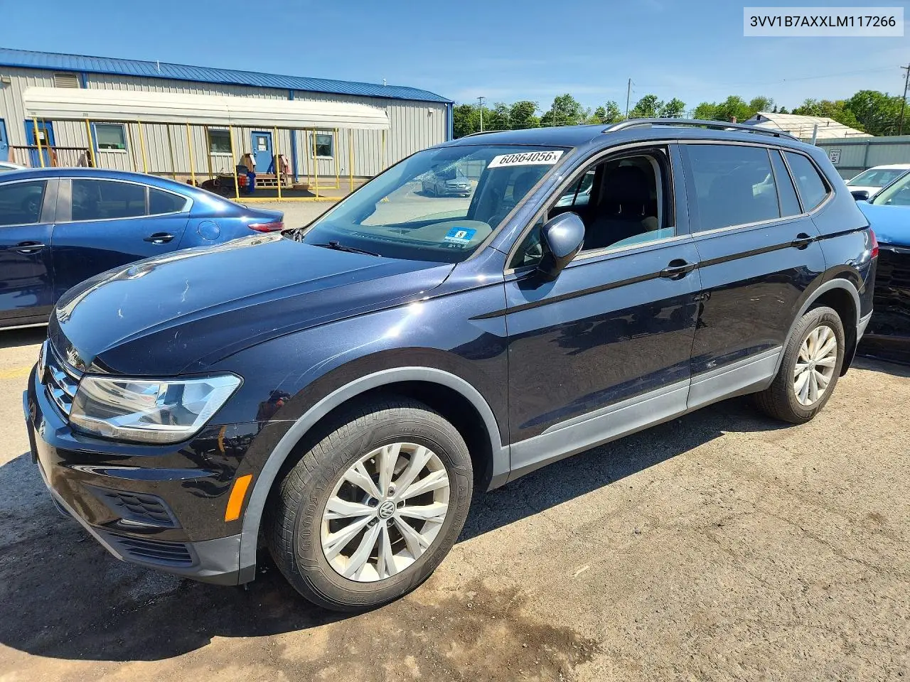 2020 Volkswagen Tiguan S VIN: 3VV1B7AXXLM117266 Lot: 60864056