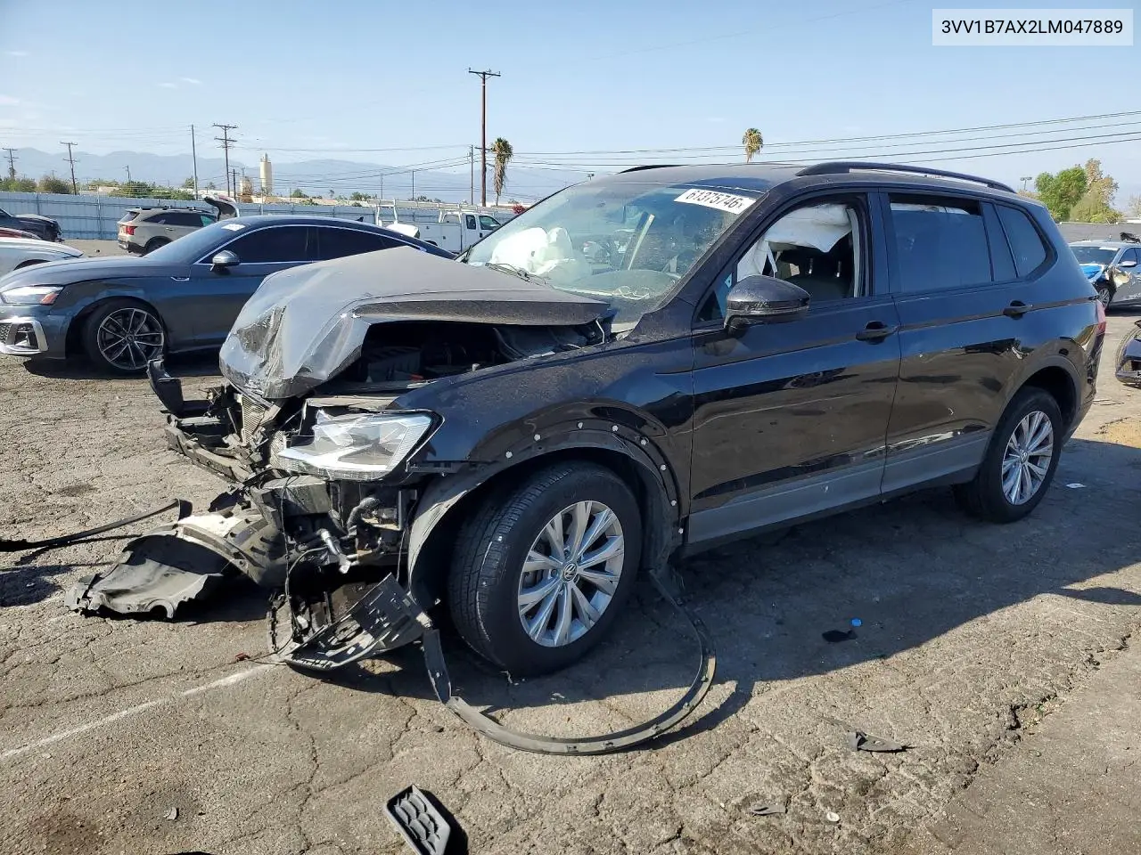 2020 Volkswagen Tiguan S VIN: 3VV1B7AX2LM047889 Lot: 61375746
