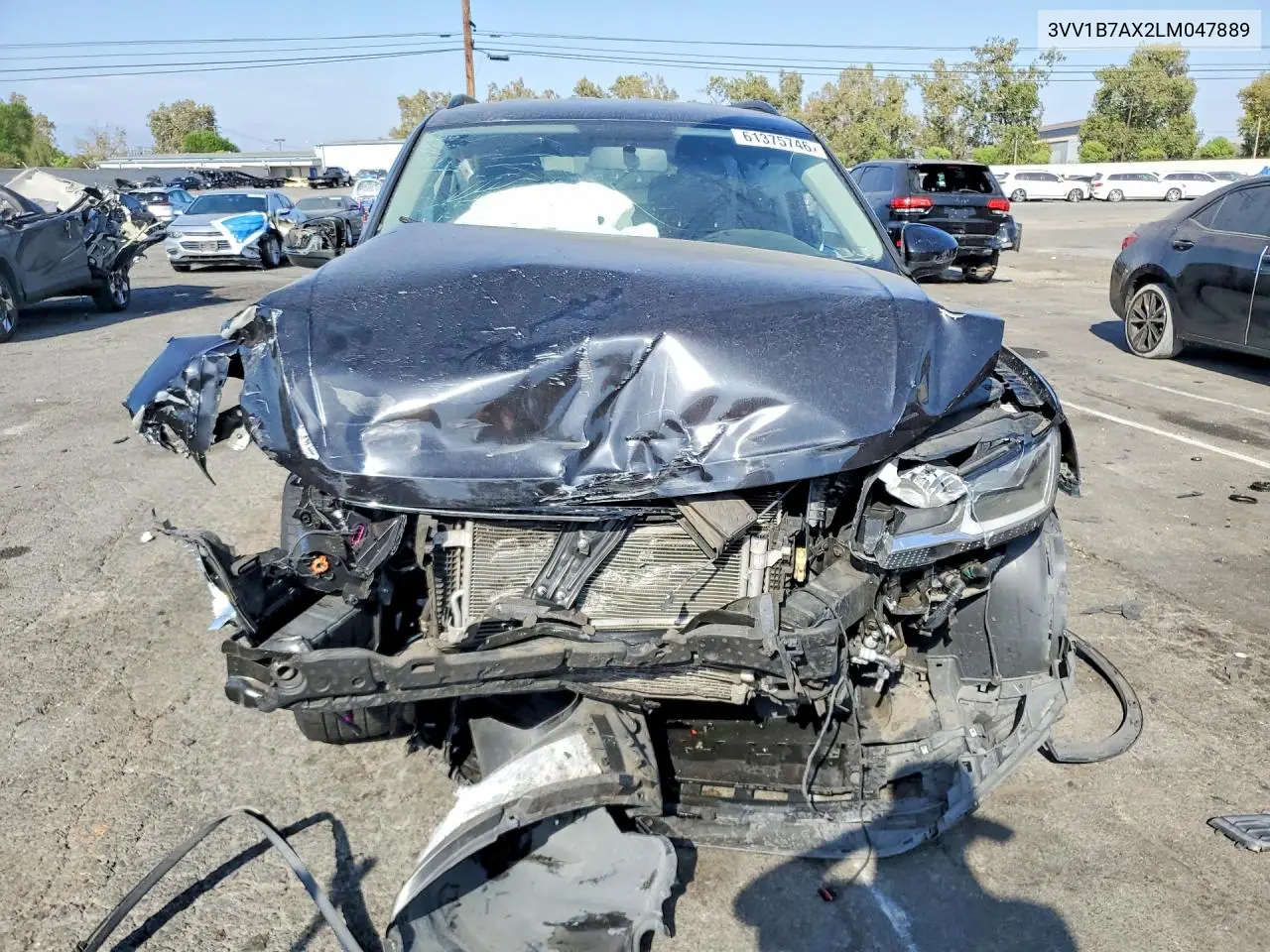 2020 Volkswagen Tiguan S VIN: 3VV1B7AX2LM047889 Lot: 61375746