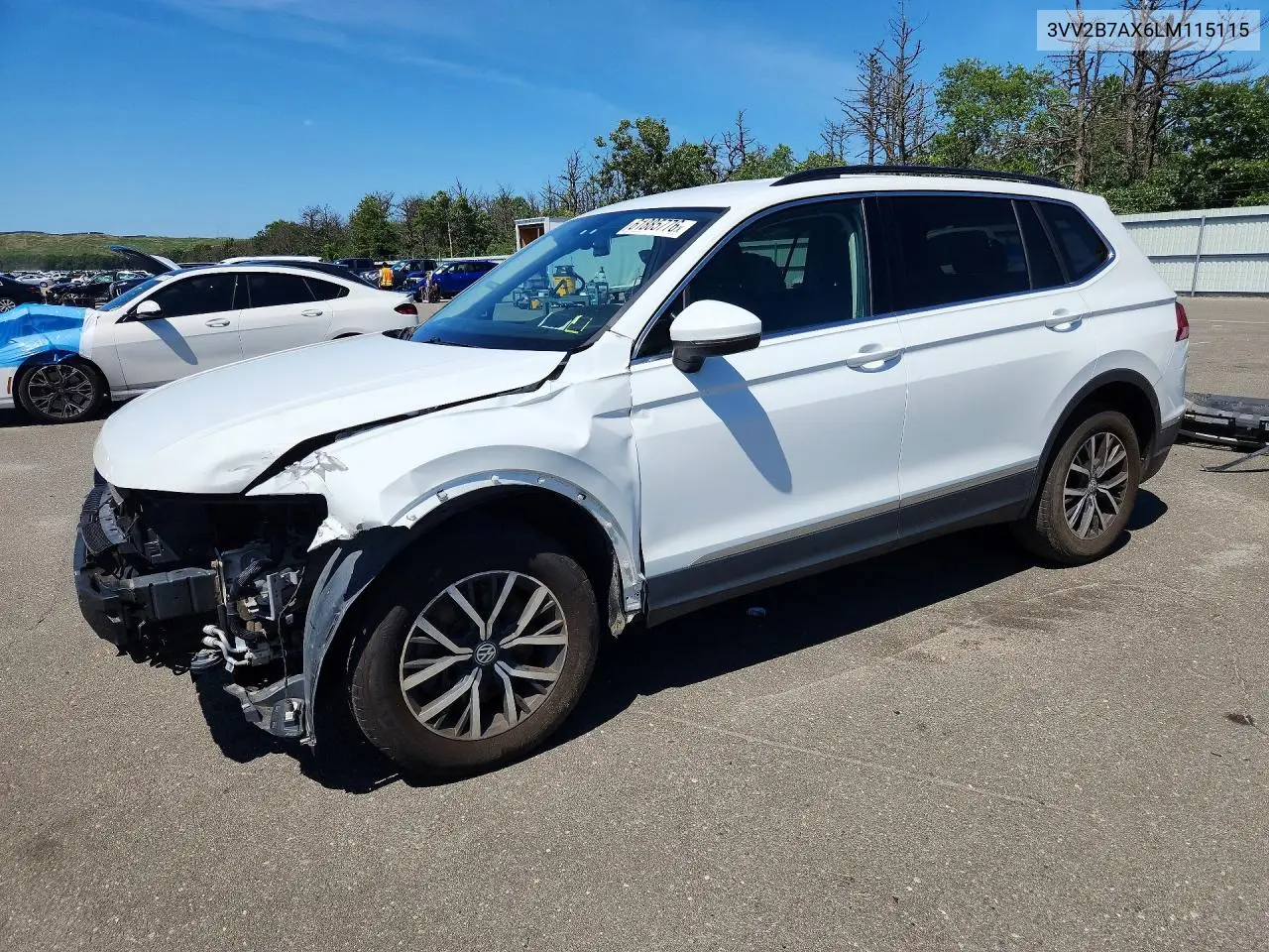 2020 Volkswagen Tiguan Se VIN: 3VV2B7AX6LM115115 Lot: 61885776