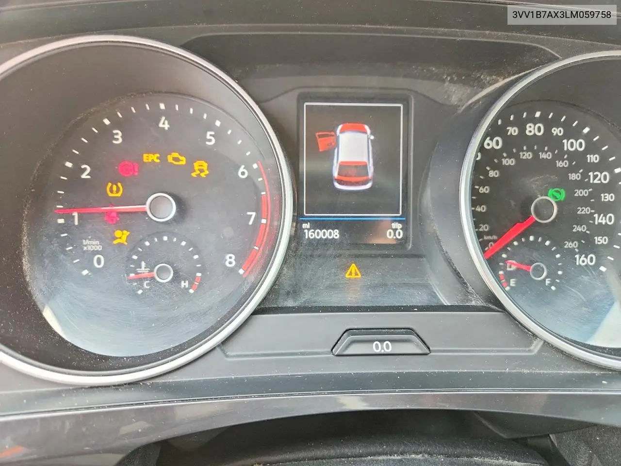 2020 Volkswagen Tiguan S VIN: 3VV1B7AX3LM059758 Lot: 61887466