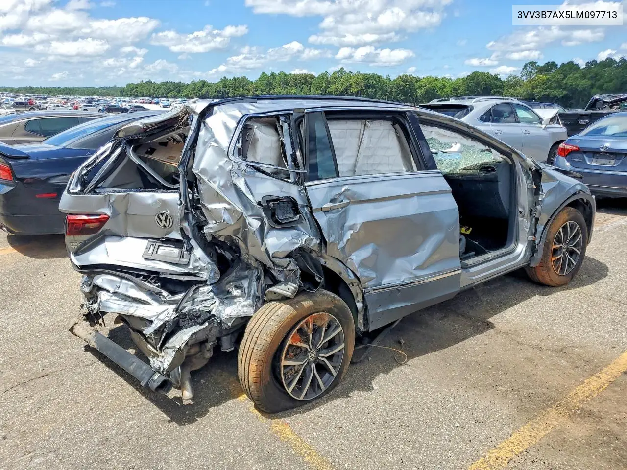 2020 Volkswagen Tiguan Se VIN: 3VV3B7AX5LM097713 Lot: 76332825