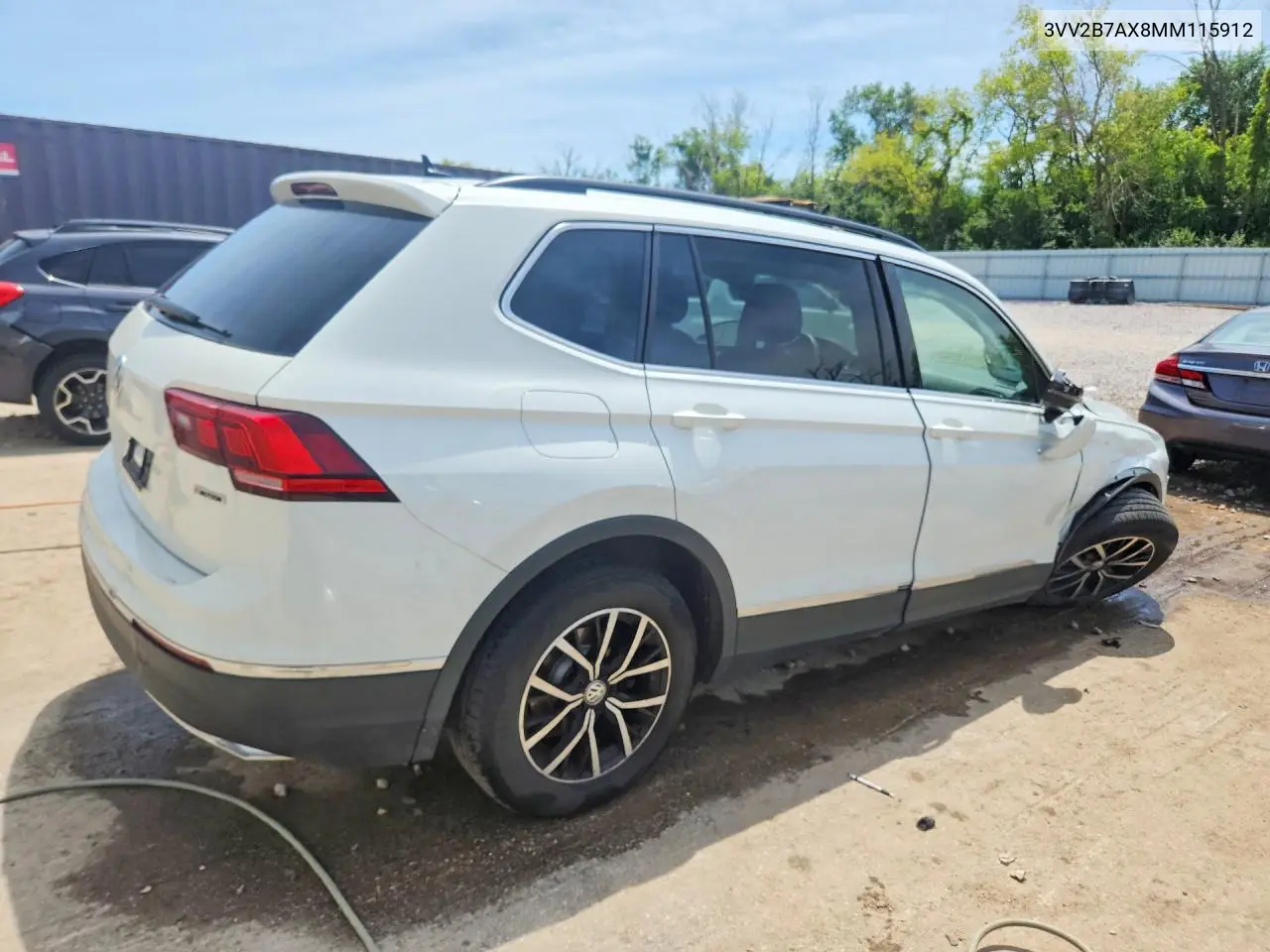 2021 Volkswagen Tiguan Se VIN: 3VV2B7AX8MM115912 Lot: 60207786